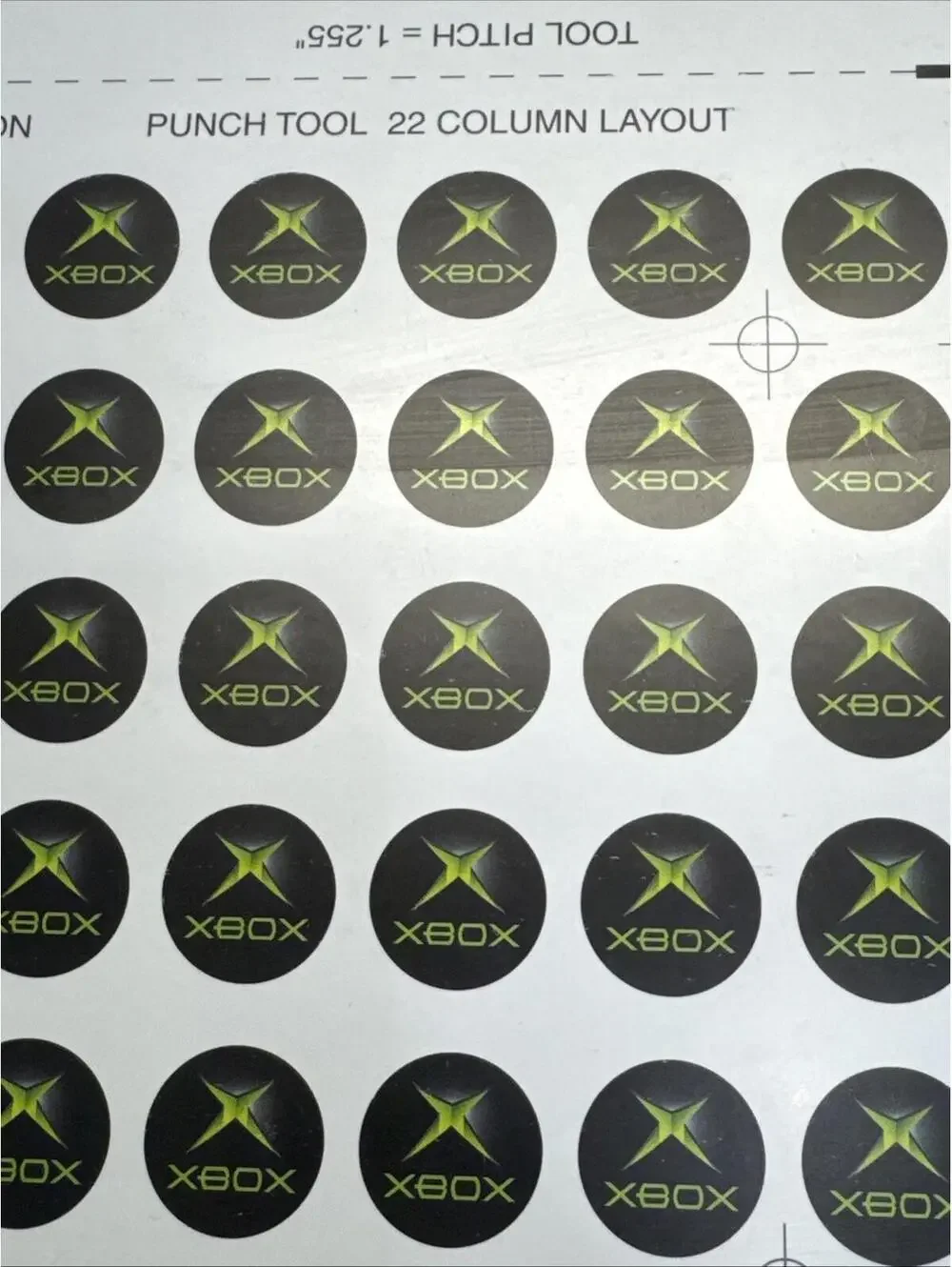2002 Microsoft XBOX Sheet Of 264 Controller 1” Original Decals 1.5 Version 17018